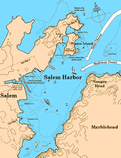 Map of Salem Harbor